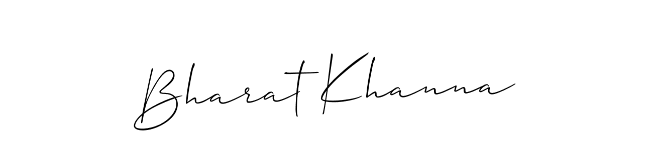 Create a beautiful signature design for name Bharat Khanna. With this signature (Allison_Script) fonts, you can make a handwritten signature for free. Bharat Khanna signature style 2 images and pictures png