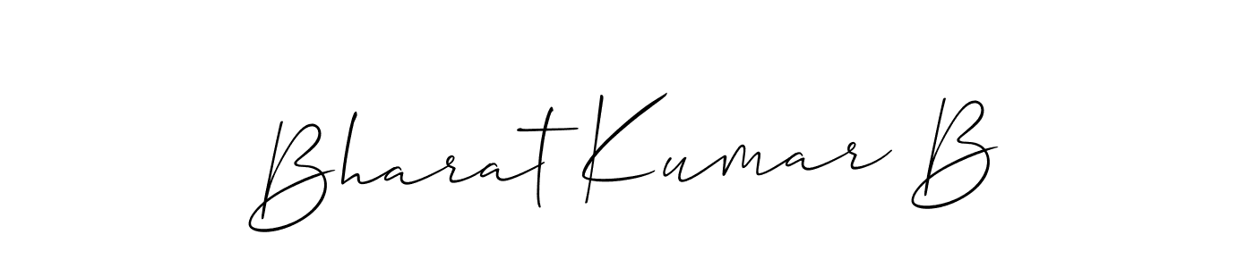 Use a signature maker to create a handwritten signature online. With this signature software, you can design (Allison_Script) your own signature for name Bharat Kumar B. Bharat Kumar B signature style 2 images and pictures png