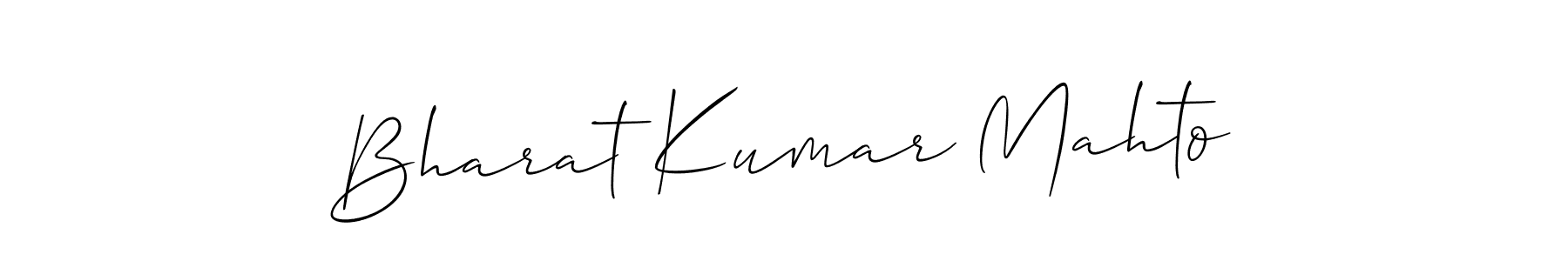 Use a signature maker to create a handwritten signature online. With this signature software, you can design (Allison_Script) your own signature for name Bharat Kumar Mahto. Bharat Kumar Mahto signature style 2 images and pictures png