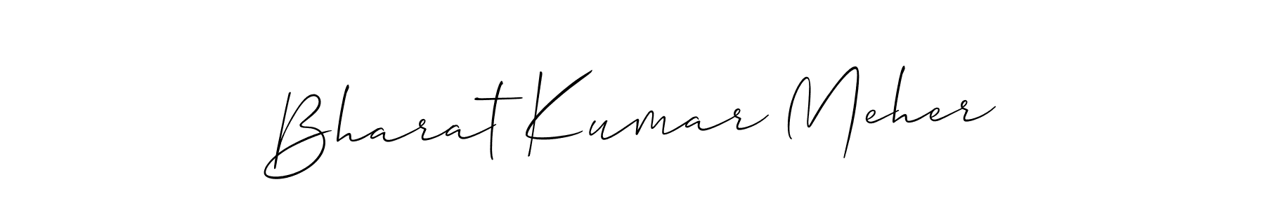 Create a beautiful signature design for name Bharat Kumar Meher. With this signature (Allison_Script) fonts, you can make a handwritten signature for free. Bharat Kumar Meher signature style 2 images and pictures png