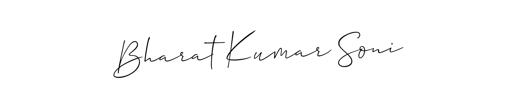 Also You can easily find your signature by using the search form. We will create Bharat Kumar Soni name handwritten signature images for you free of cost using Allison_Script sign style. Bharat Kumar Soni signature style 2 images and pictures png