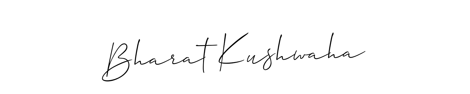 How to make Bharat Kushwaha signature? Allison_Script is a professional autograph style. Create handwritten signature for Bharat Kushwaha name. Bharat Kushwaha signature style 2 images and pictures png