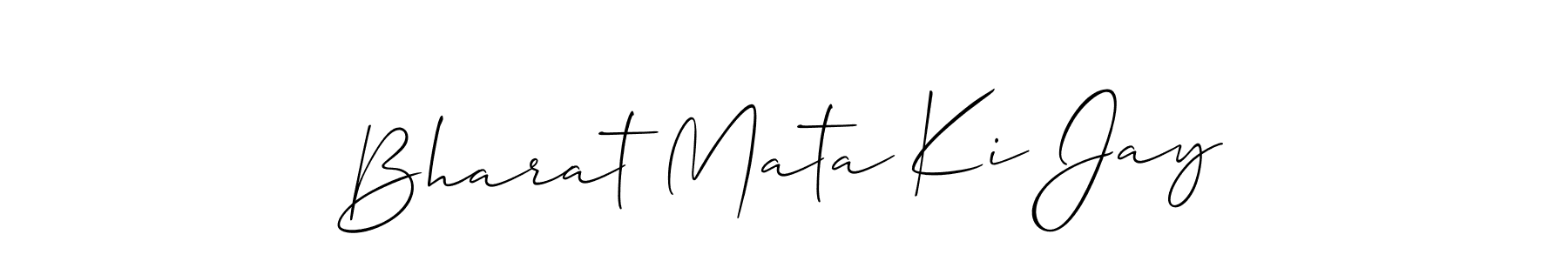 Similarly Allison_Script is the best handwritten signature design. Signature creator online .You can use it as an online autograph creator for name Bharat Mata Ki Jay. Bharat Mata Ki Jay signature style 2 images and pictures png