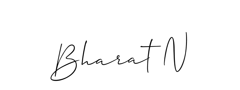 Design your own signature with our free online signature maker. With this signature software, you can create a handwritten (Allison_Script) signature for name Bharat N. Bharat N signature style 2 images and pictures png