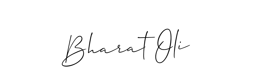 Make a beautiful signature design for name Bharat Oli. With this signature (Allison_Script) style, you can create a handwritten signature for free. Bharat Oli signature style 2 images and pictures png