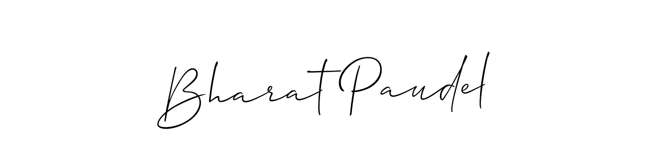 Design your own signature with our free online signature maker. With this signature software, you can create a handwritten (Allison_Script) signature for name Bharat Paudel. Bharat Paudel signature style 2 images and pictures png