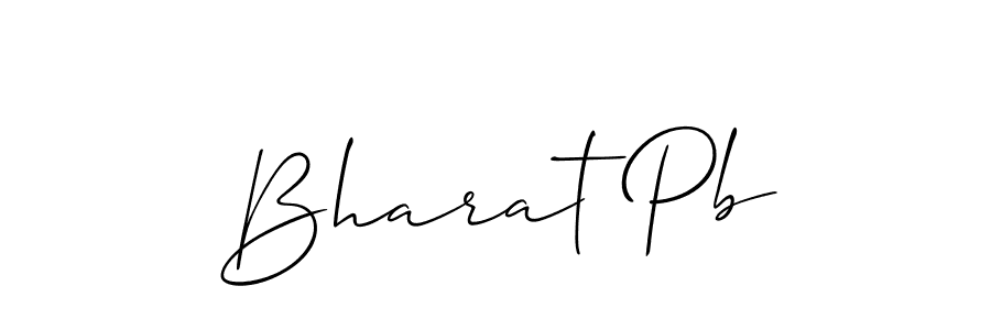 Bharat Pb stylish signature style. Best Handwritten Sign (Allison_Script) for my name. Handwritten Signature Collection Ideas for my name Bharat Pb. Bharat Pb signature style 2 images and pictures png