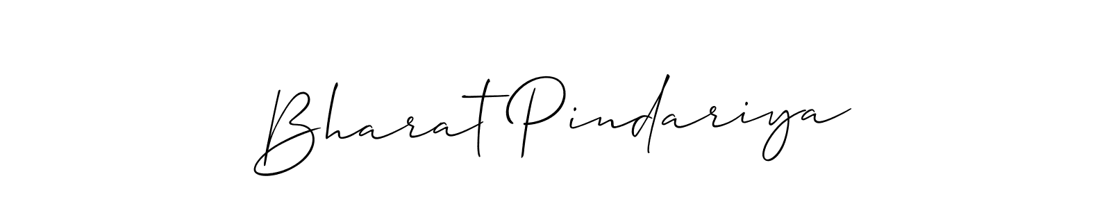 Make a beautiful signature design for name Bharat Pindariya. With this signature (Allison_Script) style, you can create a handwritten signature for free. Bharat Pindariya signature style 2 images and pictures png