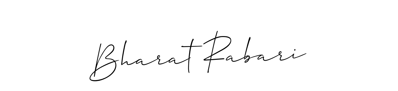 Use a signature maker to create a handwritten signature online. With this signature software, you can design (Allison_Script) your own signature for name Bharat Rabari. Bharat Rabari signature style 2 images and pictures png