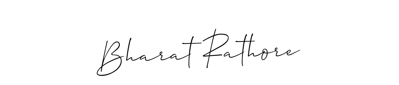 How to make Bharat Rathore name signature. Use Allison_Script style for creating short signs online. This is the latest handwritten sign. Bharat Rathore signature style 2 images and pictures png