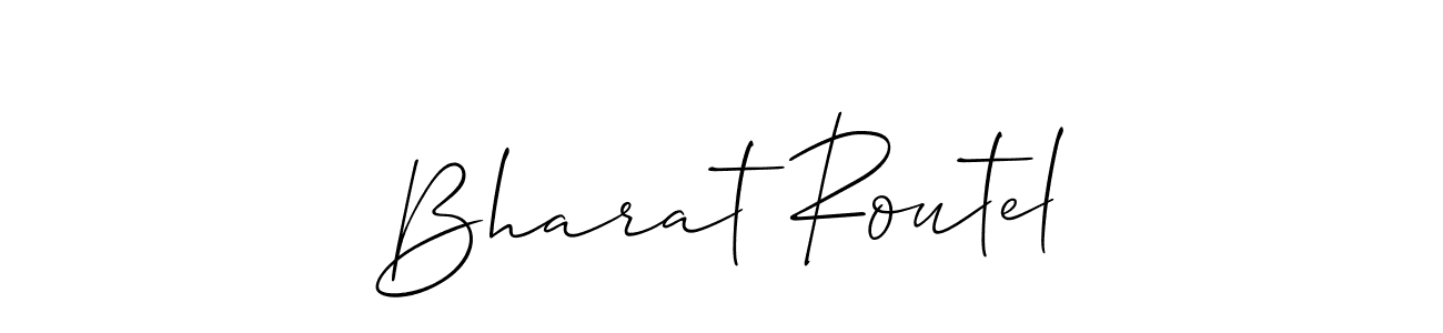 How to Draw Bharat Routel signature style? Allison_Script is a latest design signature styles for name Bharat Routel. Bharat Routel signature style 2 images and pictures png