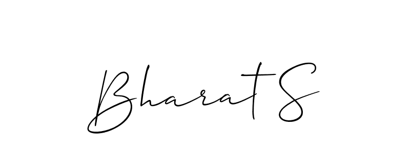 Use a signature maker to create a handwritten signature online. With this signature software, you can design (Allison_Script) your own signature for name Bharat S. Bharat S signature style 2 images and pictures png
