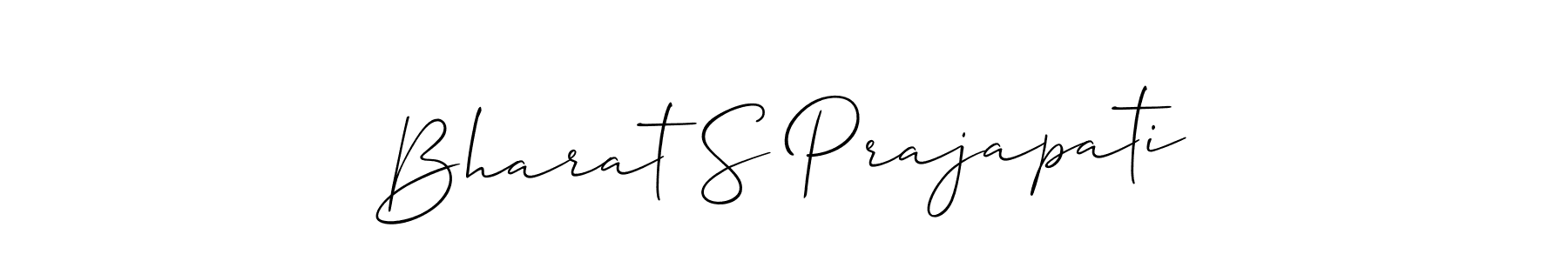Also we have Bharat S Prajapati name is the best signature style. Create professional handwritten signature collection using Allison_Script autograph style. Bharat S Prajapati signature style 2 images and pictures png