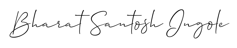 How to make Bharat Santosh Ingole signature? Allison_Script is a professional autograph style. Create handwritten signature for Bharat Santosh Ingole name. Bharat Santosh Ingole signature style 2 images and pictures png