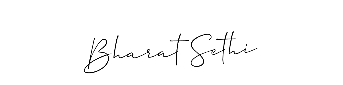 if you are searching for the best signature style for your name Bharat Sethi. so please give up your signature search. here we have designed multiple signature styles  using Allison_Script. Bharat Sethi signature style 2 images and pictures png