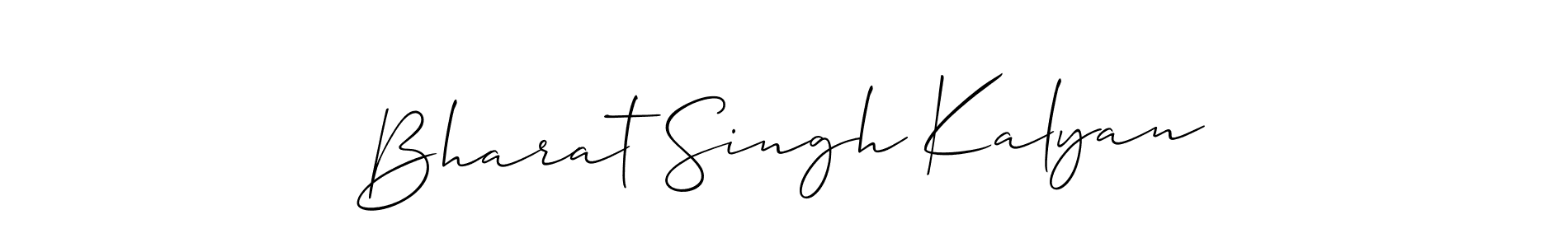 if you are searching for the best signature style for your name Bharat Singh Kalyan. so please give up your signature search. here we have designed multiple signature styles  using Allison_Script. Bharat Singh Kalyan signature style 2 images and pictures png