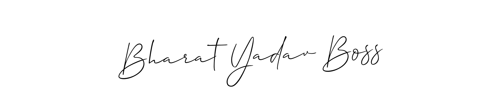 Create a beautiful signature design for name Bharat Yadav Boss. With this signature (Allison_Script) fonts, you can make a handwritten signature for free. Bharat Yadav Boss signature style 2 images and pictures png