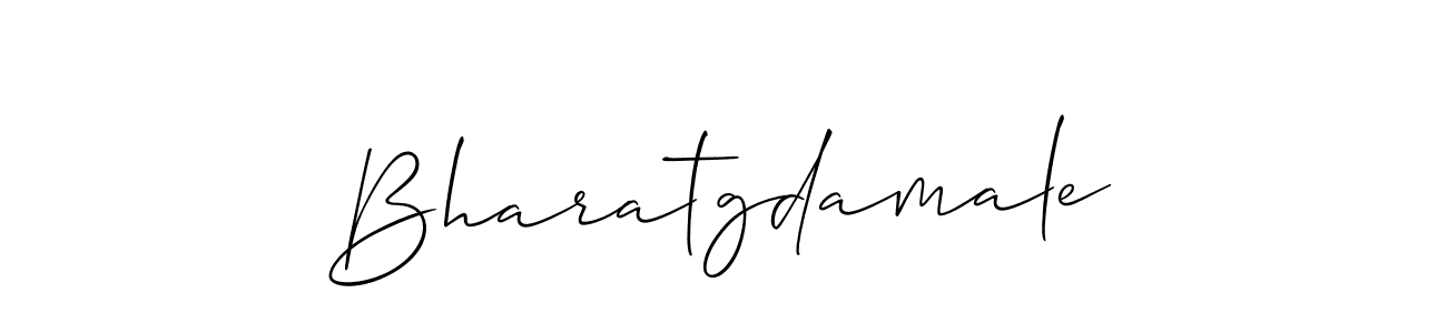 The best way (Allison_Script) to make a short signature is to pick only two or three words in your name. The name Bharatgdamale include a total of six letters. For converting this name. Bharatgdamale signature style 2 images and pictures png
