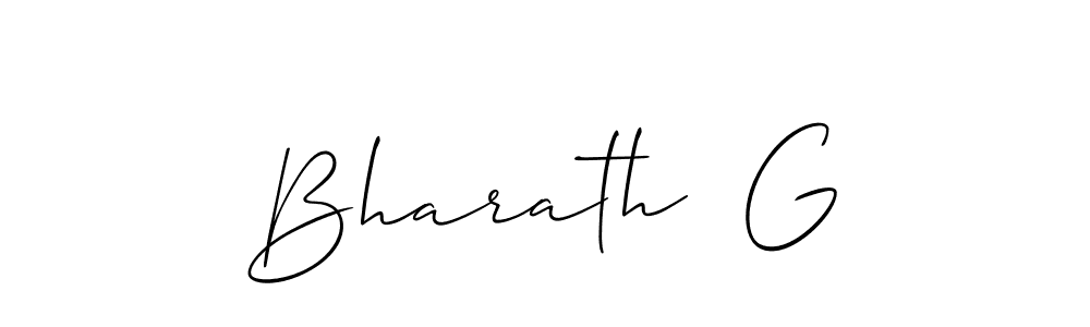 How to make Bharath  G signature? Allison_Script is a professional autograph style. Create handwritten signature for Bharath  G name. Bharath  G signature style 2 images and pictures png
