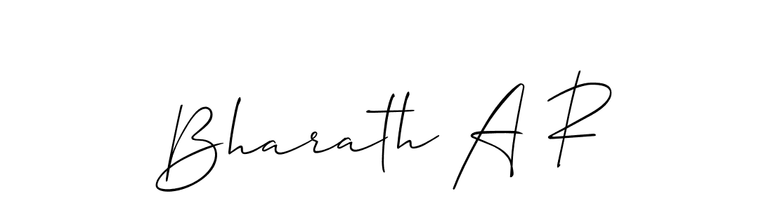 This is the best signature style for the Bharath A R name. Also you like these signature font (Allison_Script). Mix name signature. Bharath A R signature style 2 images and pictures png