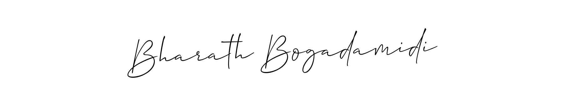 It looks lik you need a new signature style for name Bharath Bogadamidi. Design unique handwritten (Allison_Script) signature with our free signature maker in just a few clicks. Bharath Bogadamidi signature style 2 images and pictures png