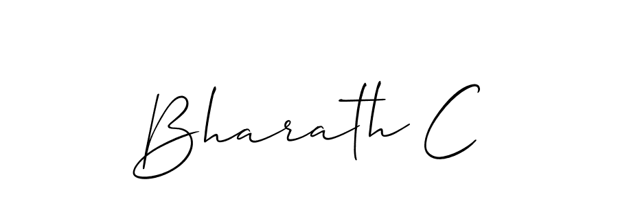 Also You can easily find your signature by using the search form. We will create Bharath C name handwritten signature images for you free of cost using Allison_Script sign style. Bharath C signature style 2 images and pictures png