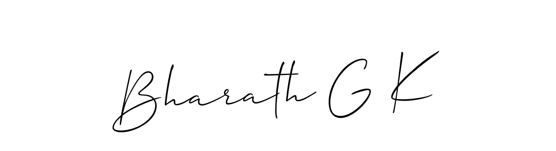 Also we have Bharath G K name is the best signature style. Create professional handwritten signature collection using Allison_Script autograph style. Bharath G K signature style 2 images and pictures png