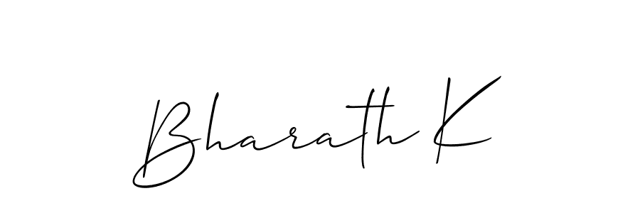 It looks lik you need a new signature style for name Bharath K. Design unique handwritten (Allison_Script) signature with our free signature maker in just a few clicks. Bharath K signature style 2 images and pictures png