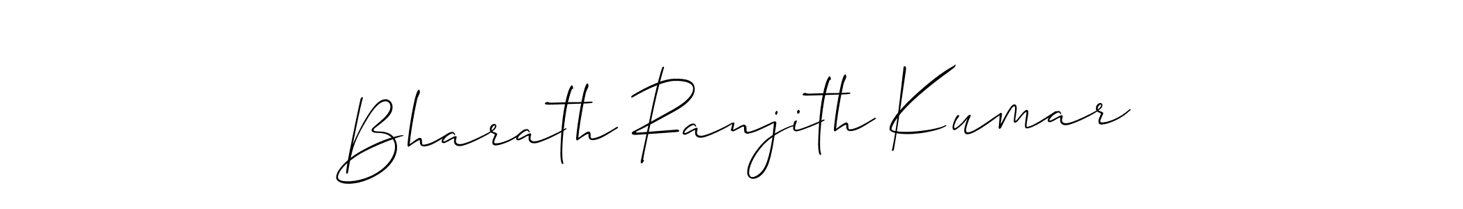 Make a beautiful signature design for name Bharath Ranjith Kumar. With this signature (Allison_Script) style, you can create a handwritten signature for free. Bharath Ranjith Kumar signature style 2 images and pictures png