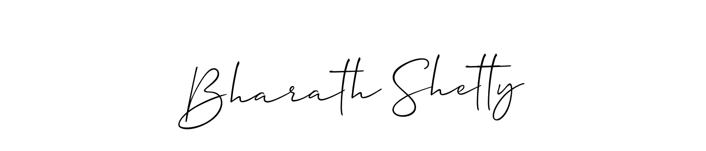 Make a beautiful signature design for name Bharath Shetty. With this signature (Allison_Script) style, you can create a handwritten signature for free. Bharath Shetty signature style 2 images and pictures png