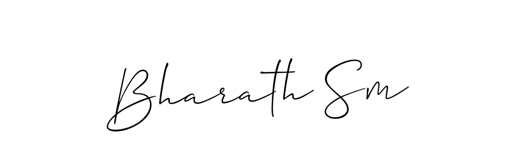 Bharath Sm stylish signature style. Best Handwritten Sign (Allison_Script) for my name. Handwritten Signature Collection Ideas for my name Bharath Sm. Bharath Sm signature style 2 images and pictures png