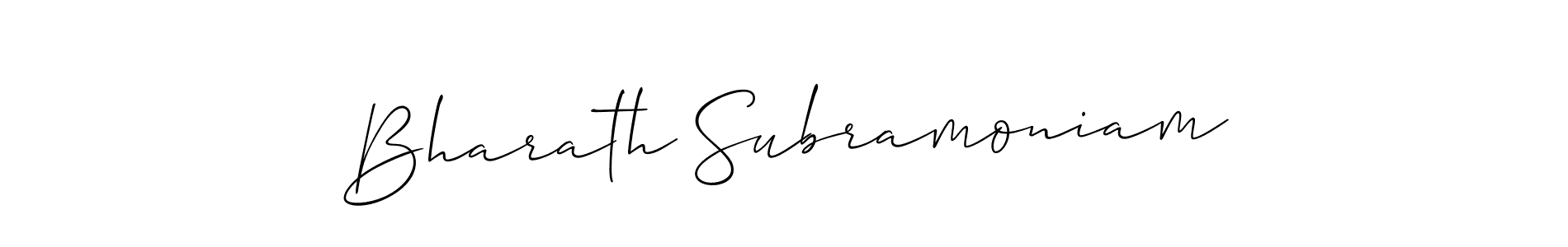 The best way (Allison_Script) to make a short signature is to pick only two or three words in your name. The name Bharath Subramoniam include a total of six letters. For converting this name. Bharath Subramoniam signature style 2 images and pictures png