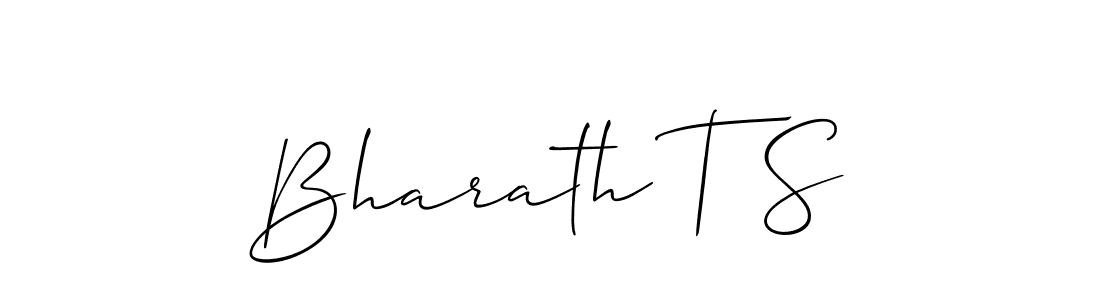 Allison_Script is a professional signature style that is perfect for those who want to add a touch of class to their signature. It is also a great choice for those who want to make their signature more unique. Get Bharath T S name to fancy signature for free. Bharath T S signature style 2 images and pictures png