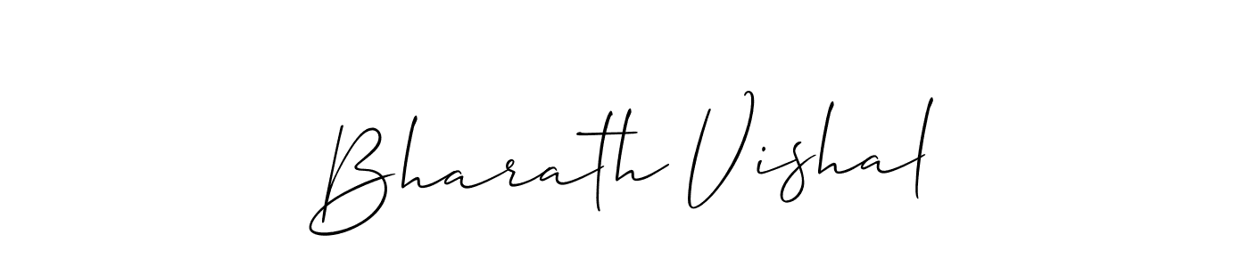 Create a beautiful signature design for name Bharath Vishal. With this signature (Allison_Script) fonts, you can make a handwritten signature for free. Bharath Vishal signature style 2 images and pictures png