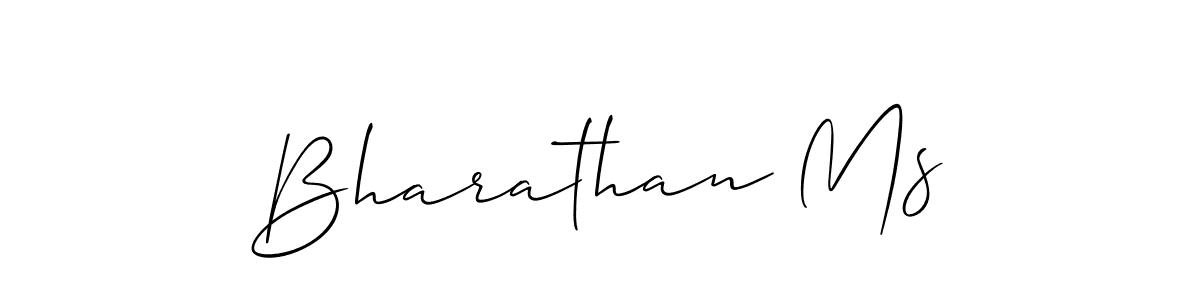 Create a beautiful signature design for name Bharathan Ms. With this signature (Allison_Script) fonts, you can make a handwritten signature for free. Bharathan Ms signature style 2 images and pictures png