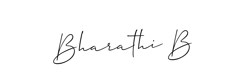 How to make Bharathi B signature? Allison_Script is a professional autograph style. Create handwritten signature for Bharathi B name. Bharathi B signature style 2 images and pictures png