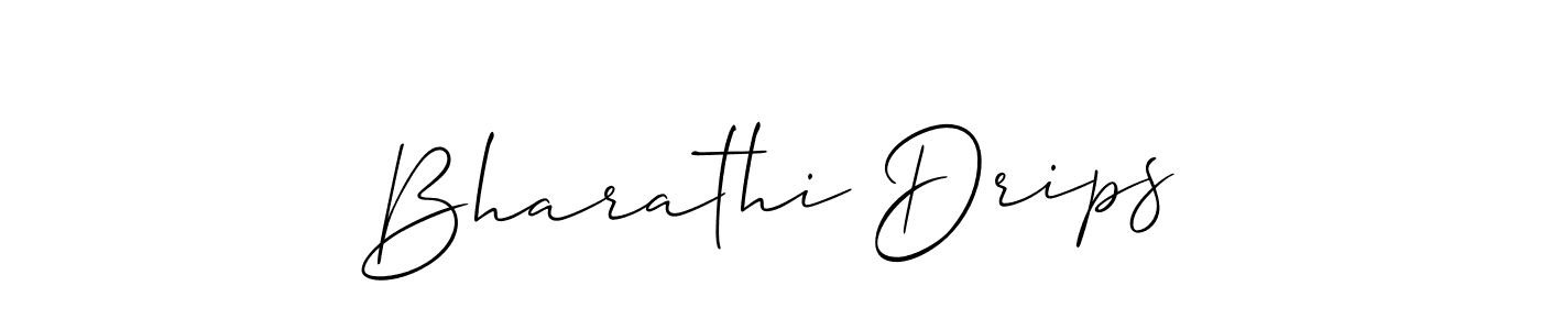 Bharathi Drips stylish signature style. Best Handwritten Sign (Allison_Script) for my name. Handwritten Signature Collection Ideas for my name Bharathi Drips. Bharathi Drips signature style 2 images and pictures png