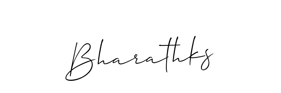 How to make Bharathks signature? Allison_Script is a professional autograph style. Create handwritten signature for Bharathks name. Bharathks signature style 2 images and pictures png