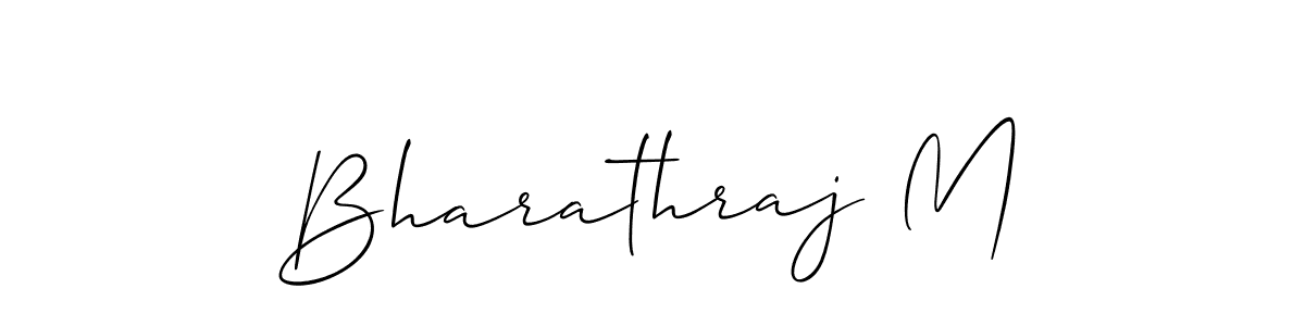 Use a signature maker to create a handwritten signature online. With this signature software, you can design (Allison_Script) your own signature for name Bharathraj M. Bharathraj M signature style 2 images and pictures png