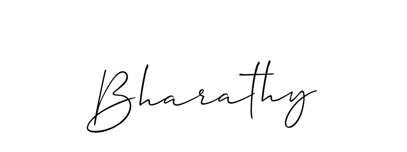 Create a beautiful signature design for name Bharathy. With this signature (Allison_Script) fonts, you can make a handwritten signature for free. Bharathy signature style 2 images and pictures png