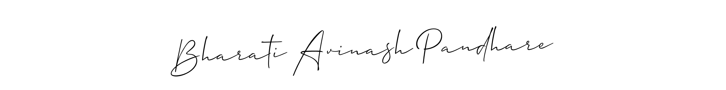Use a signature maker to create a handwritten signature online. With this signature software, you can design (Allison_Script) your own signature for name Bharati Avinash Pandhare. Bharati Avinash Pandhare signature style 2 images and pictures png