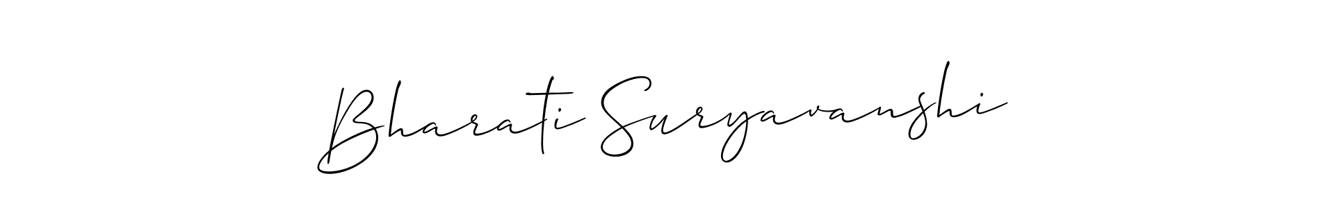 Bharati Suryavanshi stylish signature style. Best Handwritten Sign (Allison_Script) for my name. Handwritten Signature Collection Ideas for my name Bharati Suryavanshi. Bharati Suryavanshi signature style 2 images and pictures png