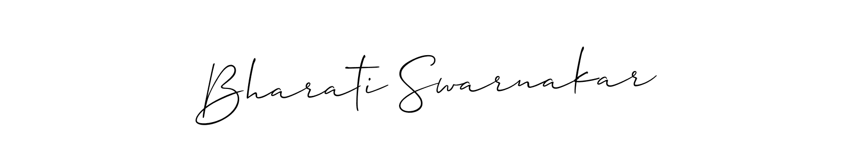 Bharati Swarnakar stylish signature style. Best Handwritten Sign (Allison_Script) for my name. Handwritten Signature Collection Ideas for my name Bharati Swarnakar. Bharati Swarnakar signature style 2 images and pictures png