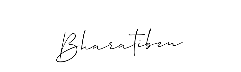 Design your own signature with our free online signature maker. With this signature software, you can create a handwritten (Allison_Script) signature for name Bharatiben. Bharatiben signature style 2 images and pictures png