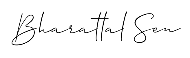 A sleek calligraphic signature for name Bharatlal Sen utilizing Allison_Script styling. Great for adding personal signatures to photos and art. Bharatlal Sen signature style 2 images and pictures png