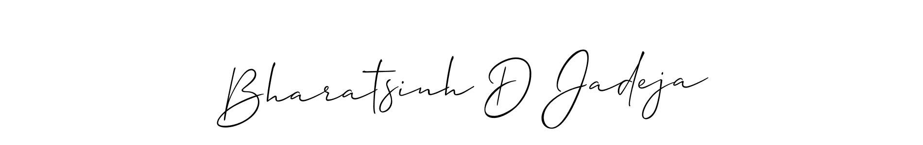 Use a signature maker to create a handwritten signature online. With this signature software, you can design (Allison_Script) your own signature for name Bharatsinh D Jadeja. Bharatsinh D Jadeja signature style 2 images and pictures png