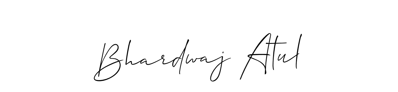 How to make Bhardwaj Atul name signature. Use Allison_Script style for creating short signs online. This is the latest handwritten sign. Bhardwaj Atul signature style 2 images and pictures png