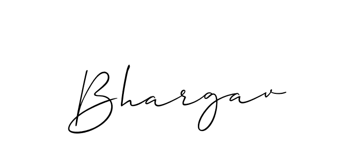 How to make Bhargav signature? Allison_Script is a professional autograph style. Create handwritten signature for Bhargav name. Bhargav signature style 2 images and pictures png