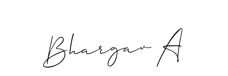 Use a signature maker to create a handwritten signature online. With this signature software, you can design (Allison_Script) your own signature for name Bhargav A. Bhargav A signature style 2 images and pictures png