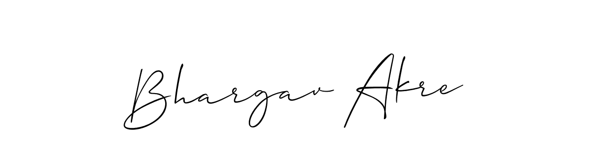 Best and Professional Signature Style for Bhargav Akre. Allison_Script Best Signature Style Collection. Bhargav Akre signature style 2 images and pictures png